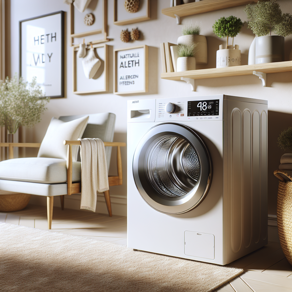 Washers with anti-allergen treatments for healthier washing