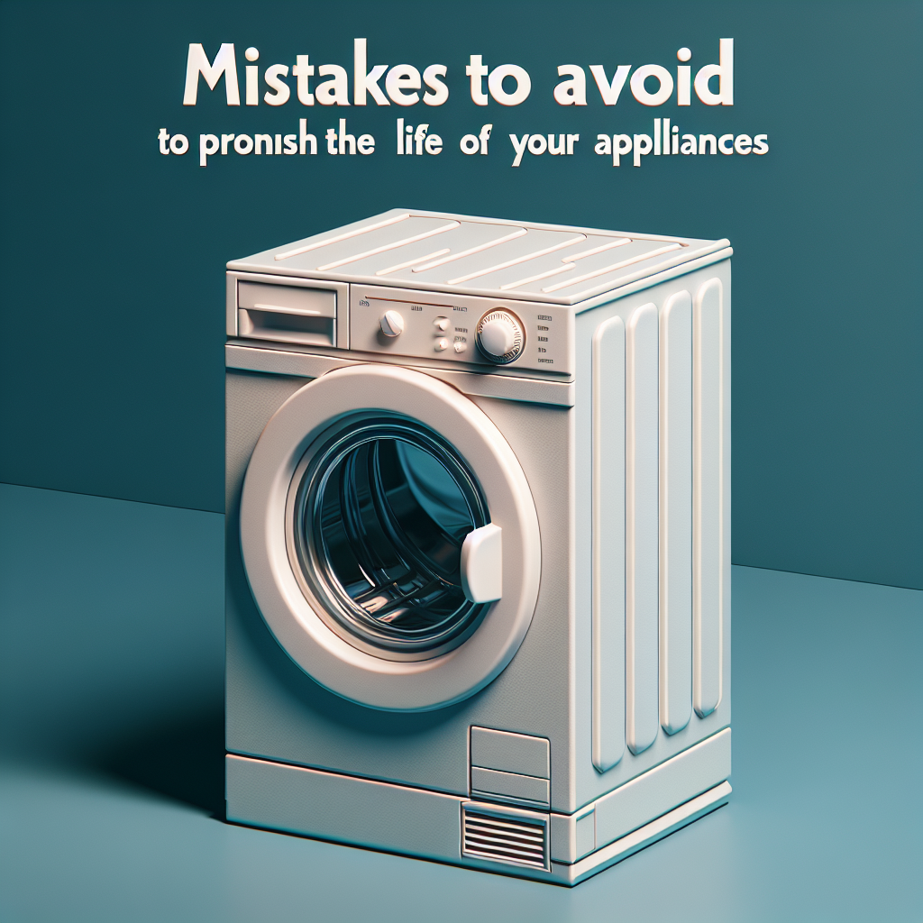 Mistakes to Avoid to Prolong the Life of Your Appliances