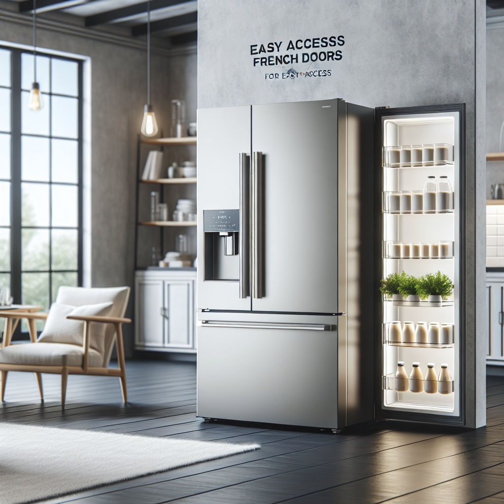 Refrigerators equipped with French doors for easy access