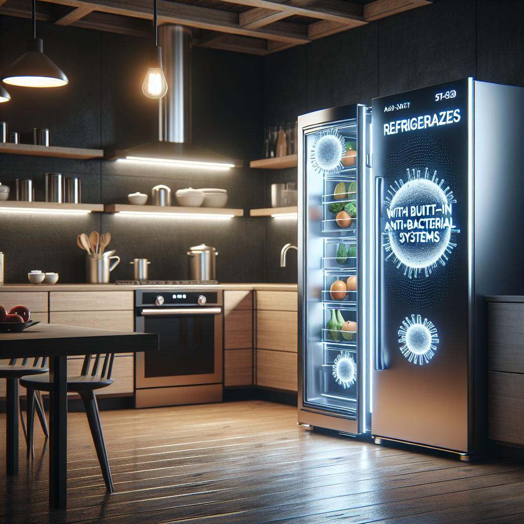 Refrigerators with built-in anti-bacterial systems