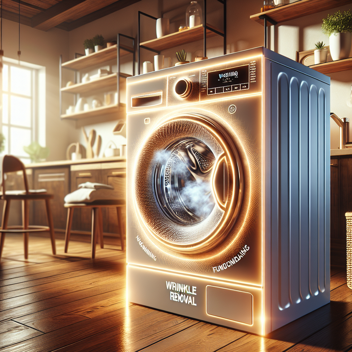 Washing machines with steam washing options for wrinkle removal