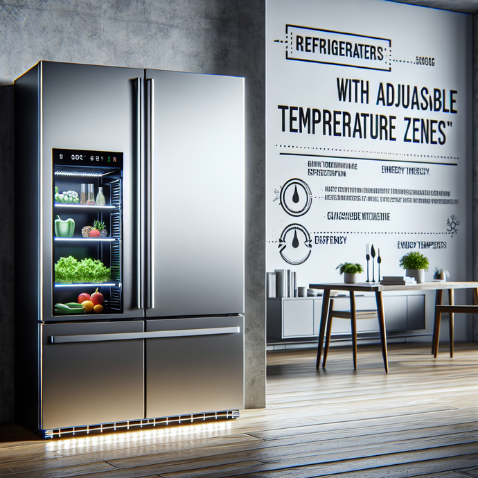 Refrigerators with adjustable temperature zones