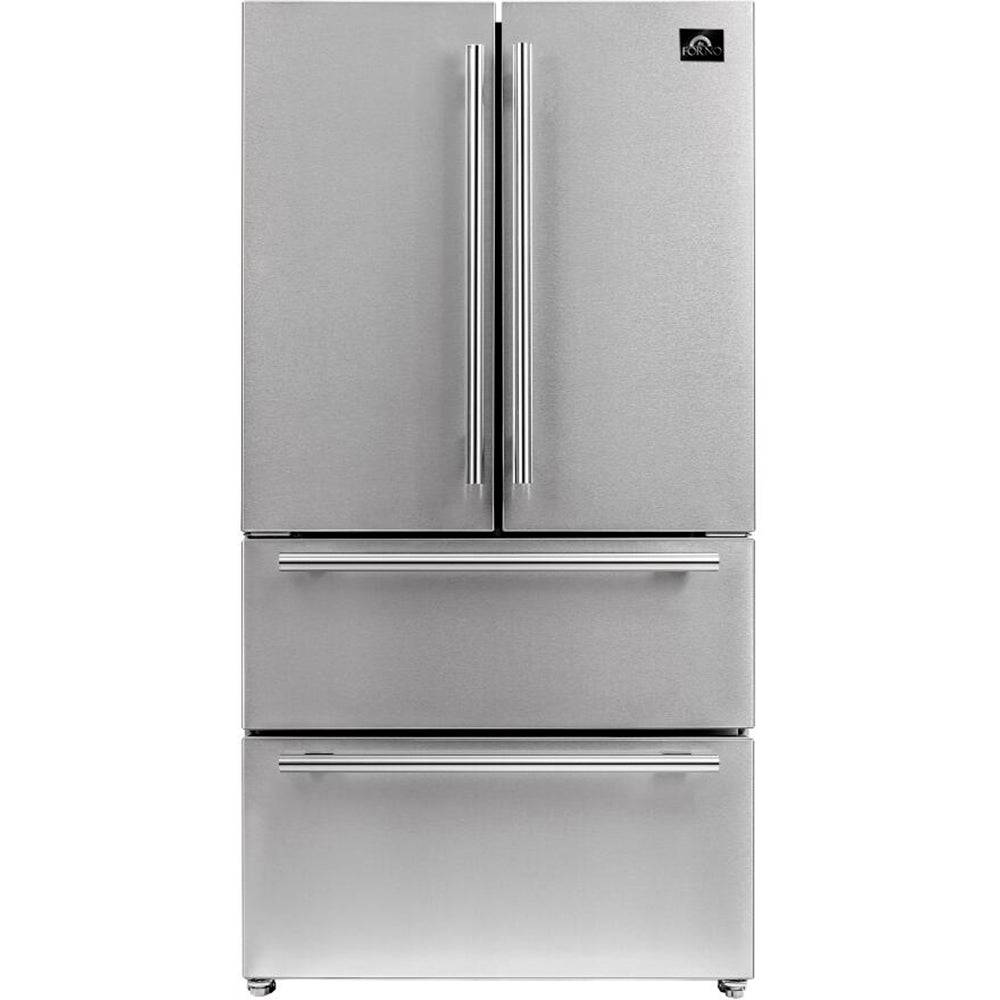 FFRBI182036S - REFRIGERATORS - Forno - French 4 - Door - Stainless Steel - Open Box - BonPrix Électroménagers