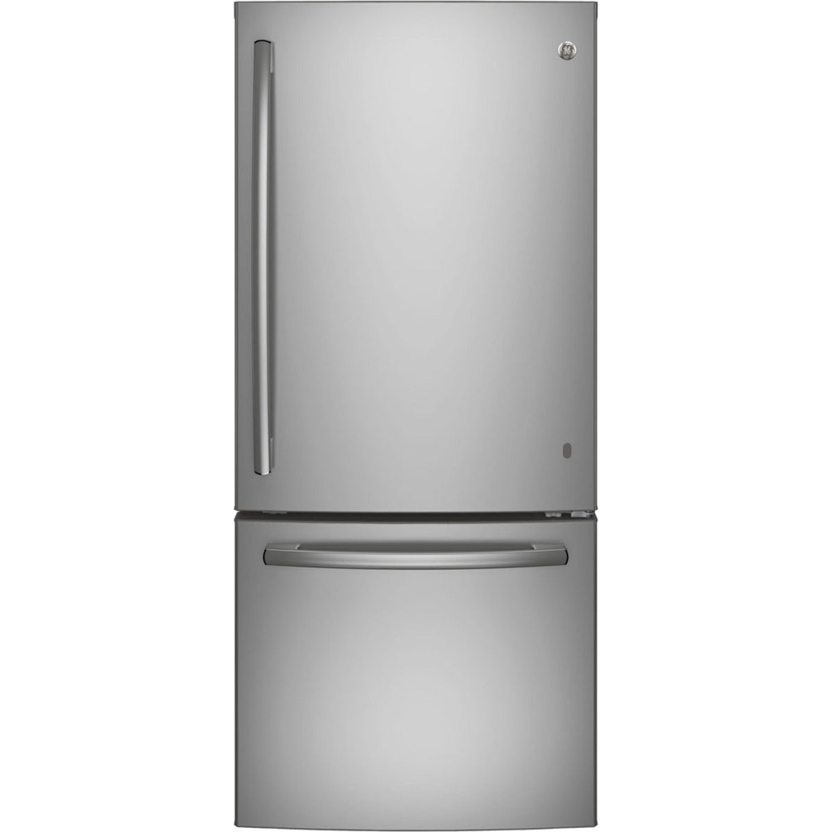 GBE21AYRKFS - REFRIGERATORS - GE - Bottom Freezer - Stainless Steel - Open Box - BonPrix Électroménagers