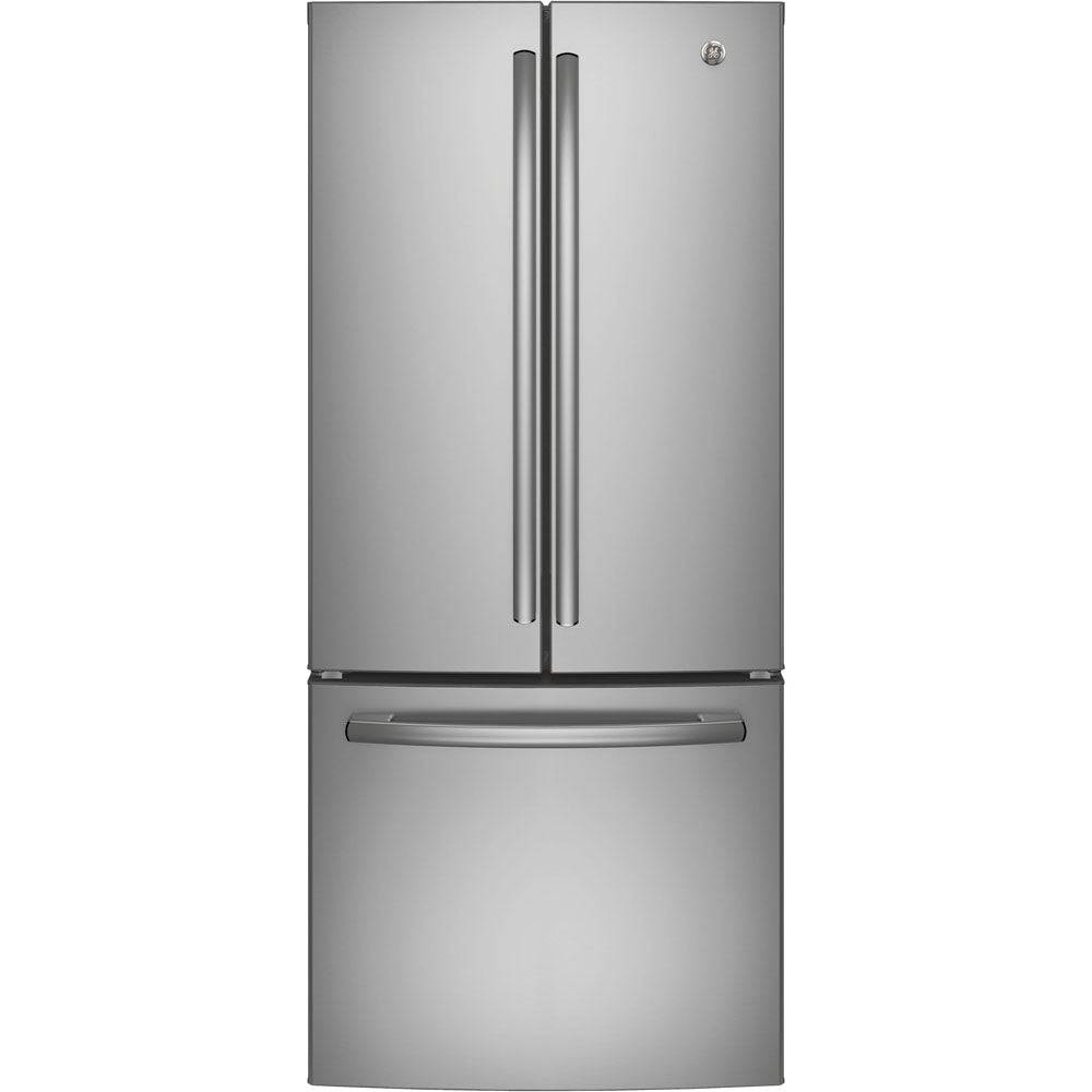 GNE21DYRKFS - REFRIGERATORS - GE - French 3 - Door - Stainless Steel - Open Box - BonPrix Électroménagers