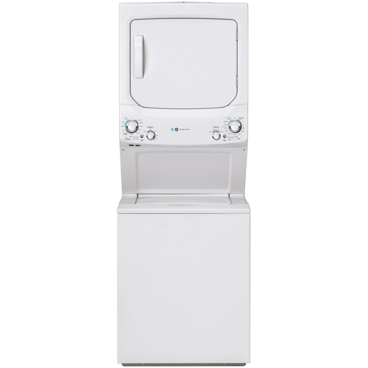 GUD27EEMNWW - LAUNDRY CENTERS - GE - Stacked Washer/Dryer - Electric - White - Open Box - BonPrix Électroménagers