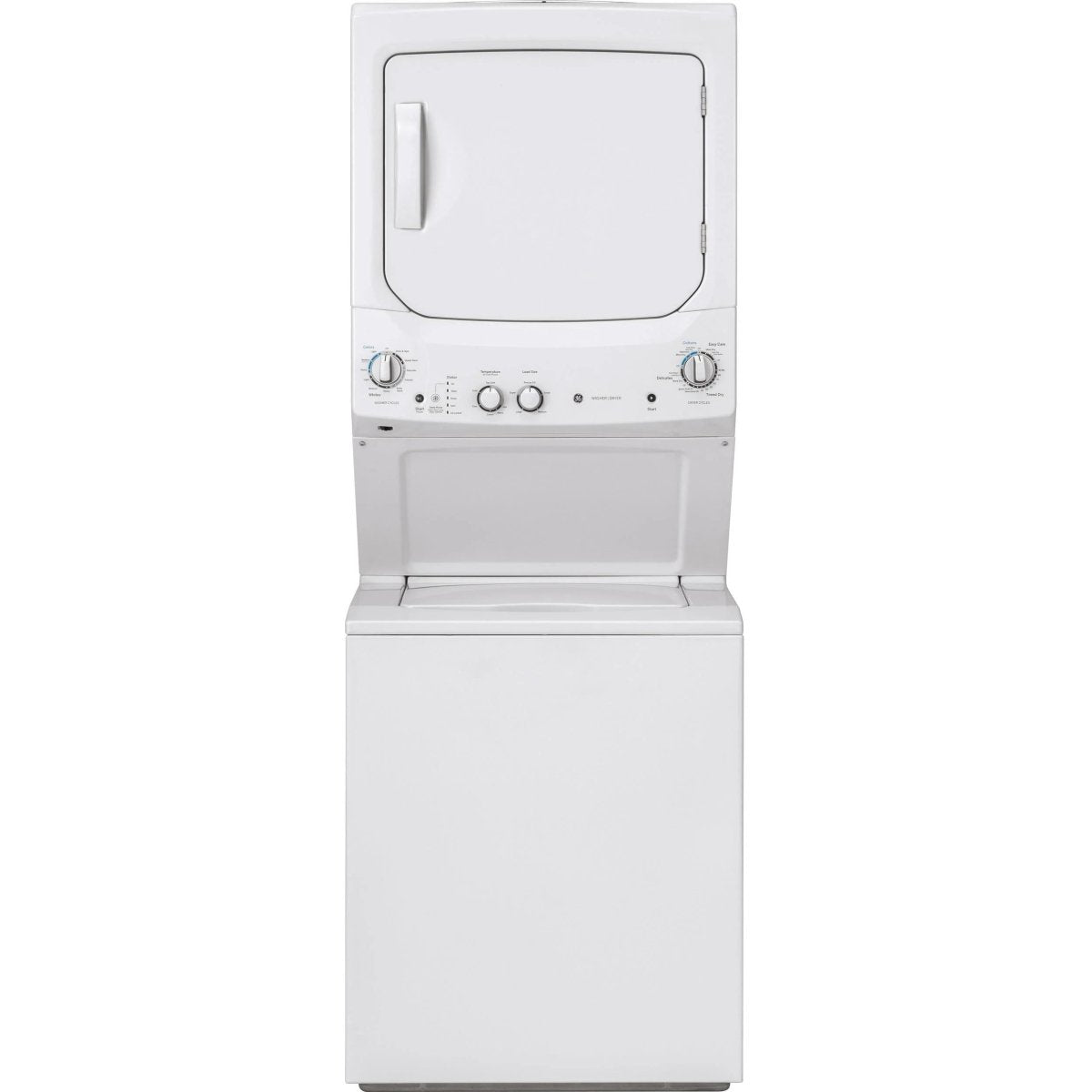 GUD27ESMMWW - LAUNDRY CENTERS - GE - Stacked Washer/Dryer - Electric - White - Open Box - BonPrix Électroménagers