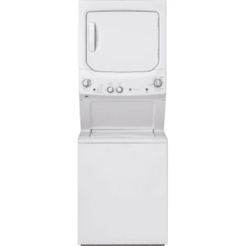 GUV27ESSMWW - LAUNDRY CENTERS - GE - Stacked Washer/Dryer - Electric - White - Open Box - BonPrix Électroménagers