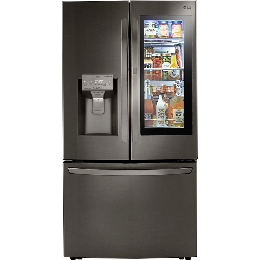 LRFVS3006D - REFRIGERATORS - LG - French 3 - Door - Black Stainless - Open Box - BonPrix Électroménagers